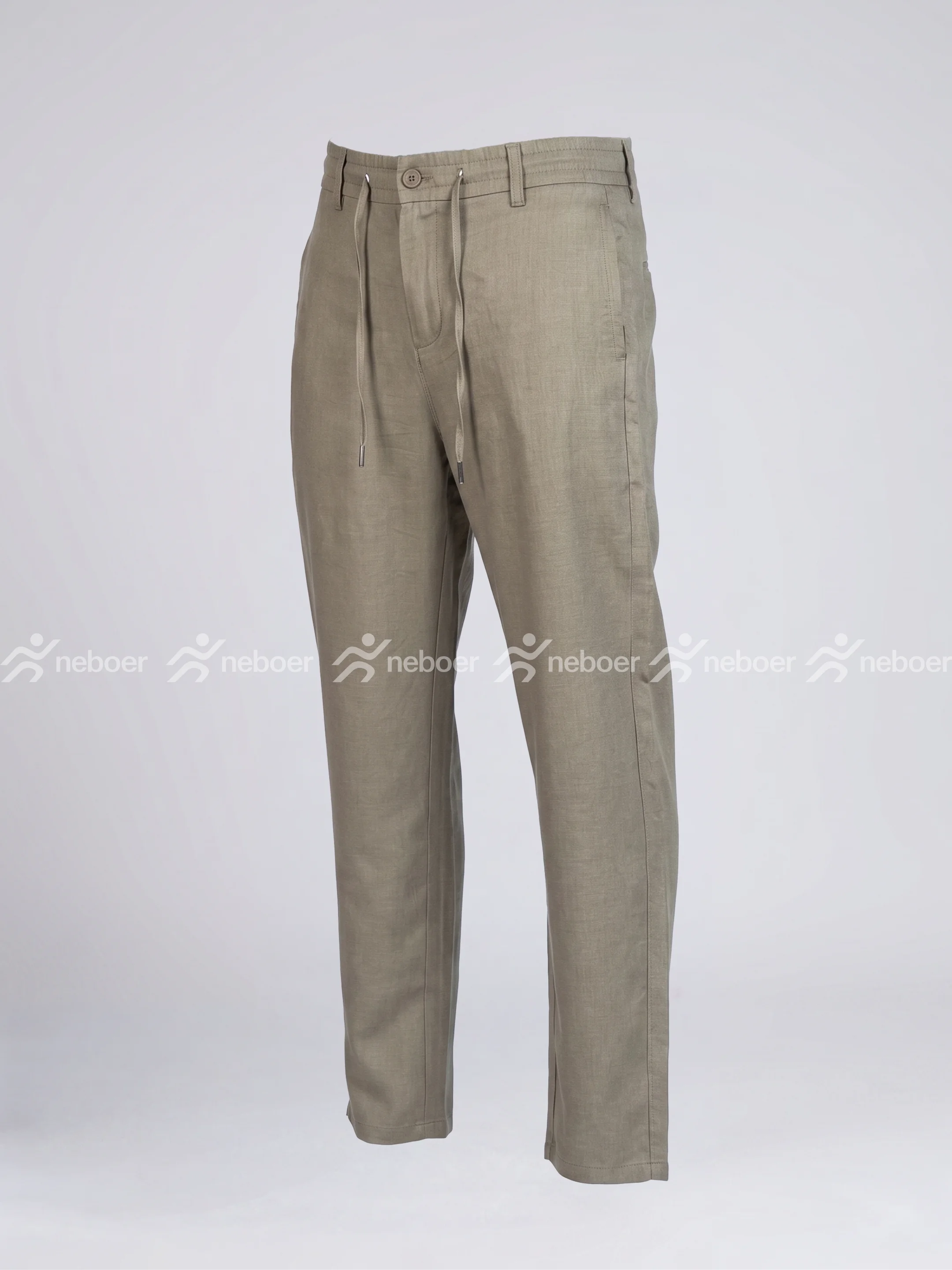 Premium Brown Linen Pants for Men | Breathable Casual Summer Trousers - View 3