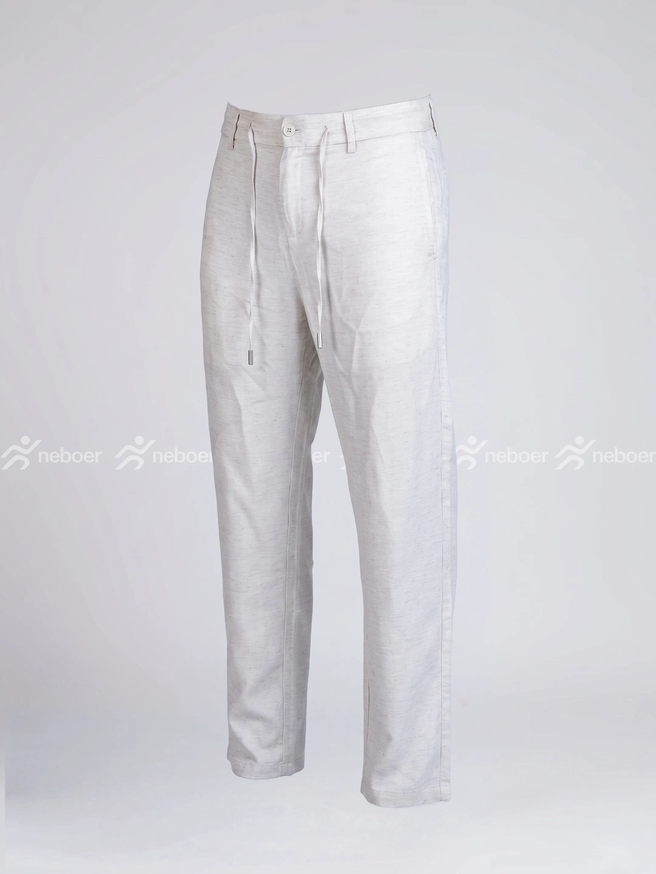 Premium Apricot Linen Pants for Men | Breathable Casual Summer Trousers - View 3