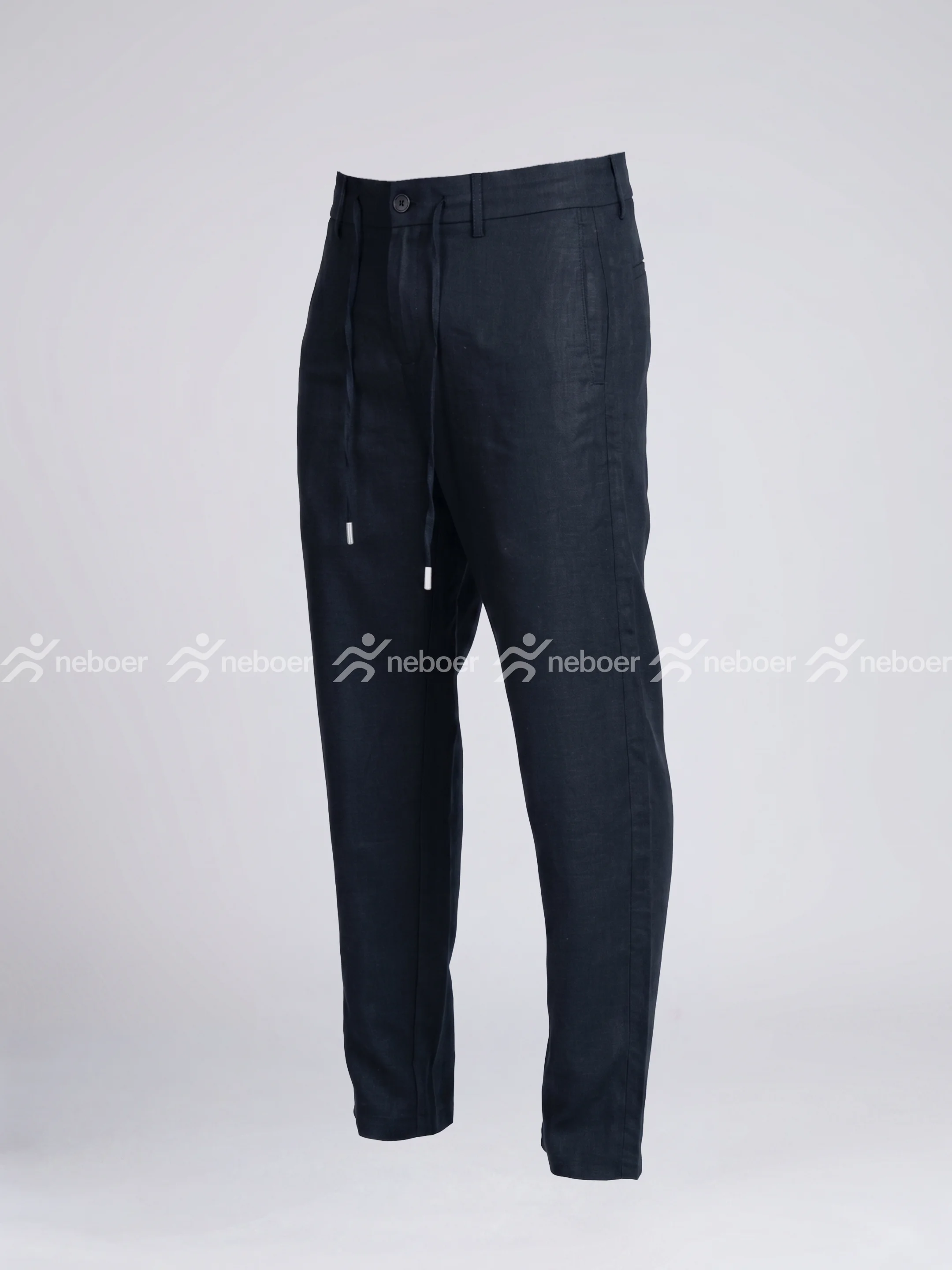 Premium Black Linen Pants for Men | Breathable Casual Summer Trousers - View 3